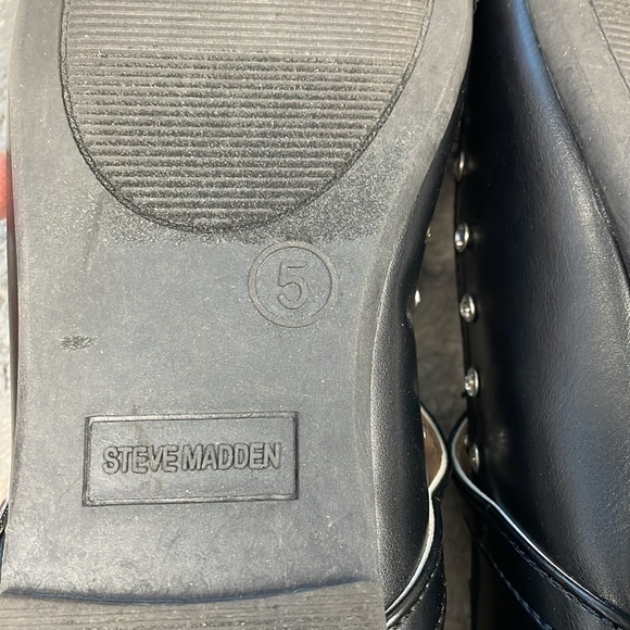 New Steve Madden JRea Crystal Embellished Mary Jane Ballet Flats Black Sz 5 Girl - Picture 13 of 15